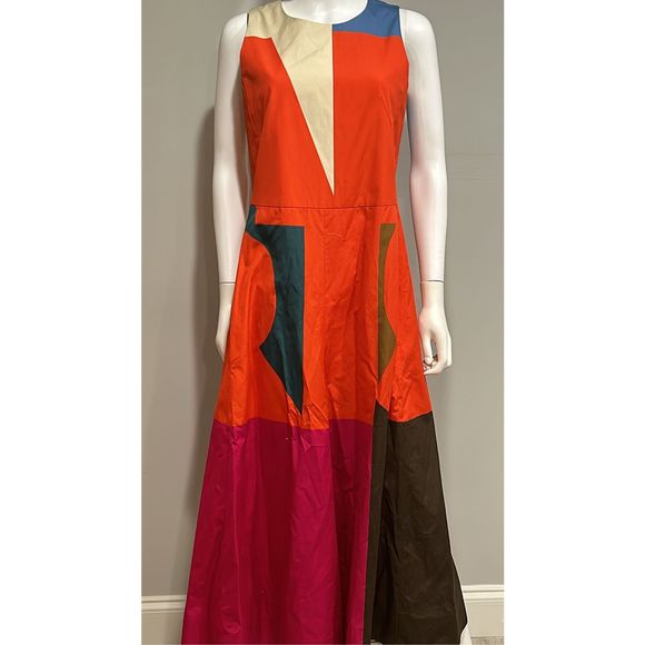 Akris Cotton Poplin Midi Dress with Composed Letters Print Size 8 - Picture 12 of 14